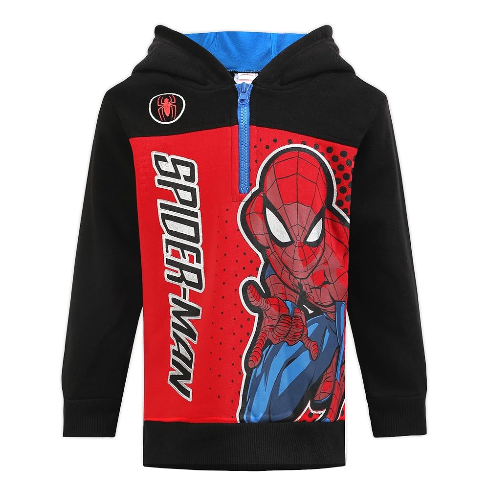 Amazon.com: Marvel Spider-Man Boys Half Zip Up Long Sleeve
